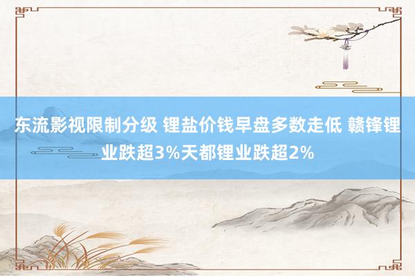 东流影视限制分级 锂盐价钱早盘多数走低 赣锋锂业跌超3%天都锂业跌超2%
