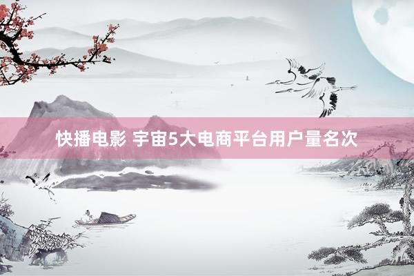 快播电影 宇宙5大电商平台用户量名次